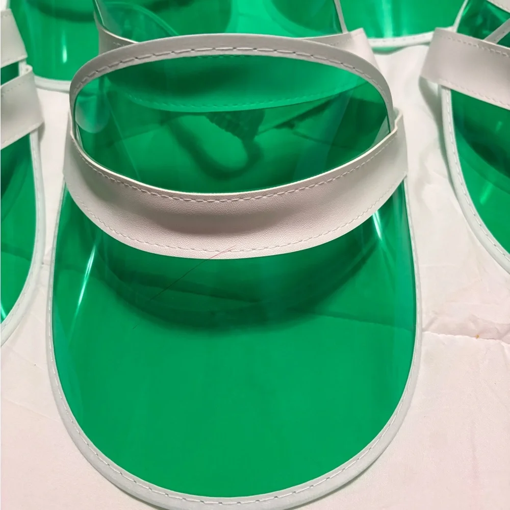 Green Plastic Party Visors